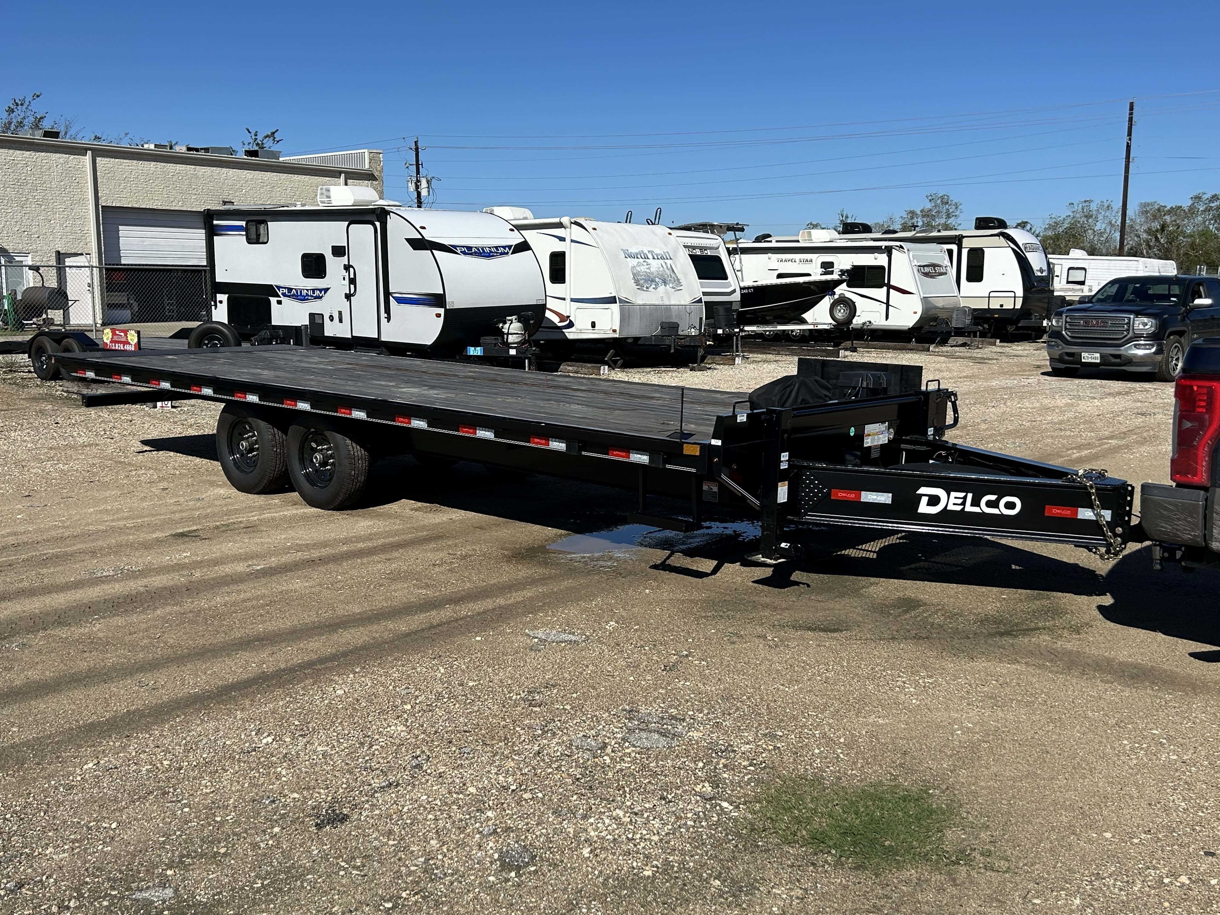24ft DELCO tilt deck trailer rental in Alvin TX near Houston